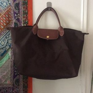 Longchamp le pliage nylon bag in brown